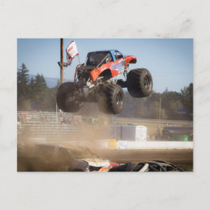 Monster Lastbil Jumping Vykort