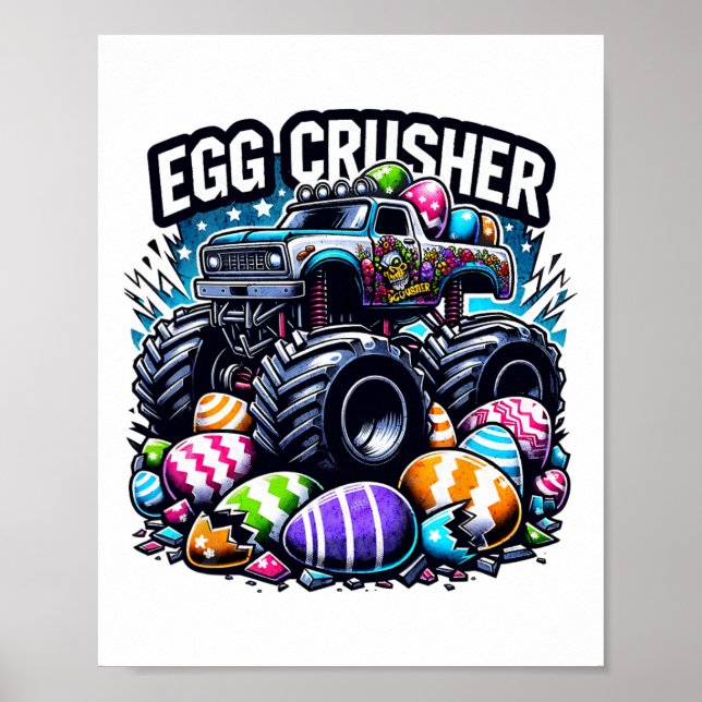 Monster Lastbil Kids Småbarn Poster (Framsidan)