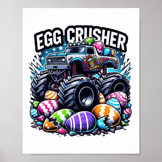 Monster Lastbil Kids Småbarn Poster (Framsidan)