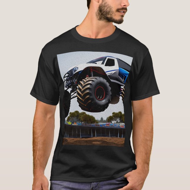 Monster Lastbil Launch, Manar Tshirt T Shirt (Framsida)
