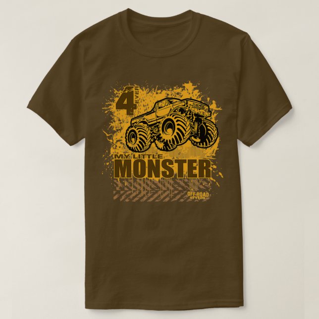 Monster Lastbil Little Kids T Shirt (Design framsida)
