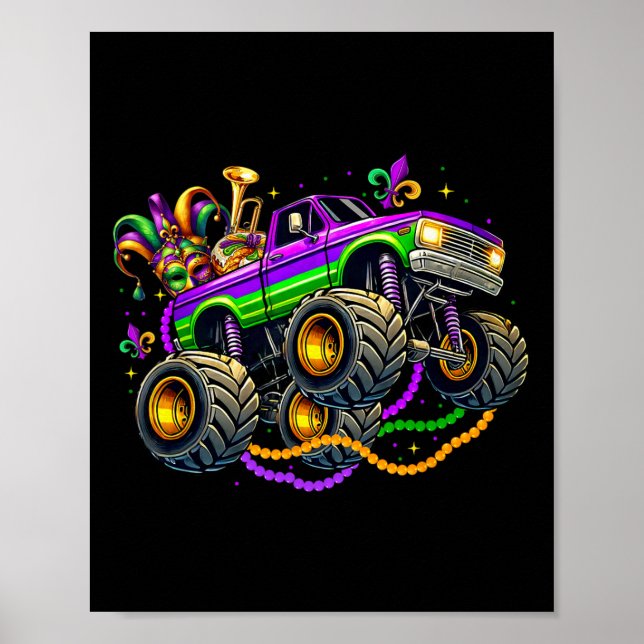Monster Lastbil Mardi Gras Costume Tonåringar Boys Poster (Framsidan)
