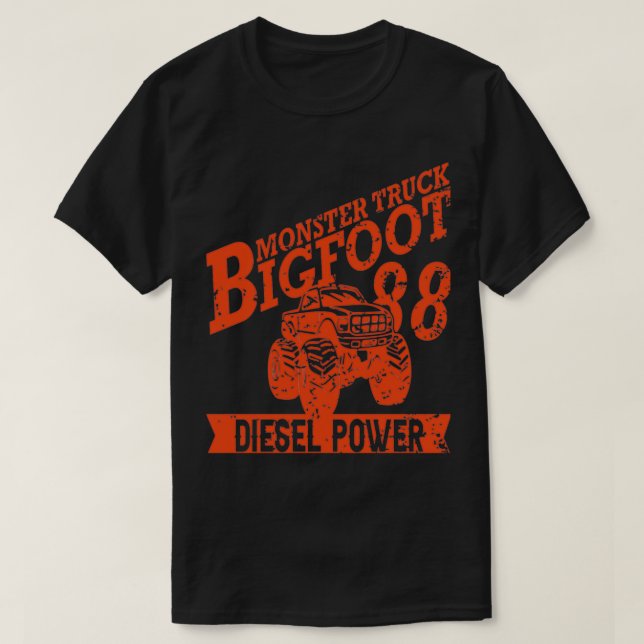 Monster Lastbil Monster Lastbilar Big Wheel 3 T Shirt (Design framsida)