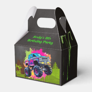 Monster Lastbil Neon Boy Födelsedagsfest Presentaskar