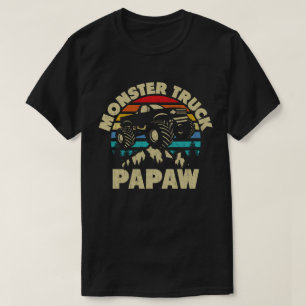 Monster Lastbil Papaw Matching Family Grandpa T Shirt