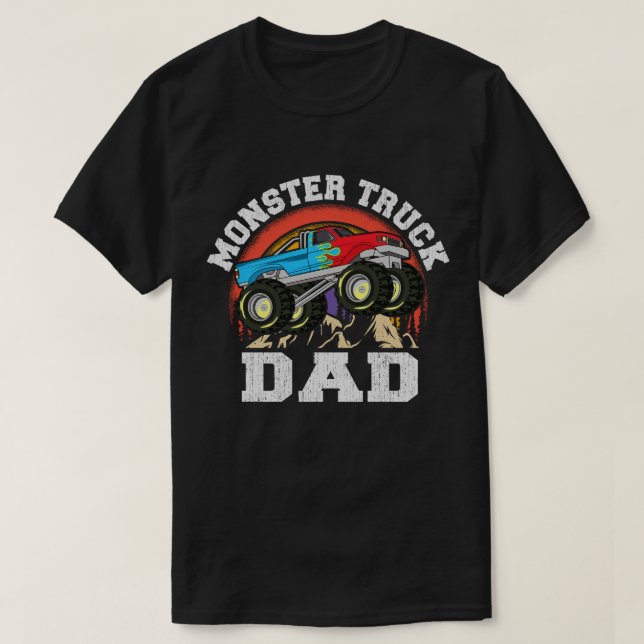 Monster Lastbil Pappa Matching Family Monster Last T Shirt (Design framsida)