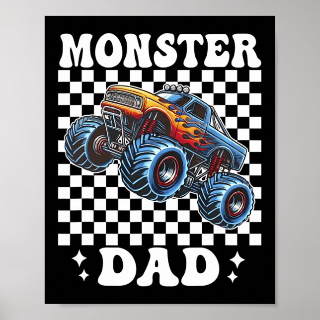 Monster Lastbil Pappa Monster Lastbil är min Sylt  Poster (Framsidan)