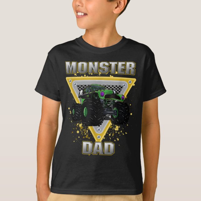 Monster Lastbil Pappa T Shirt (Framsida)