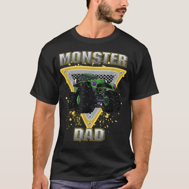 Monster Lastbil Pappa T Shirt (Framsida)
