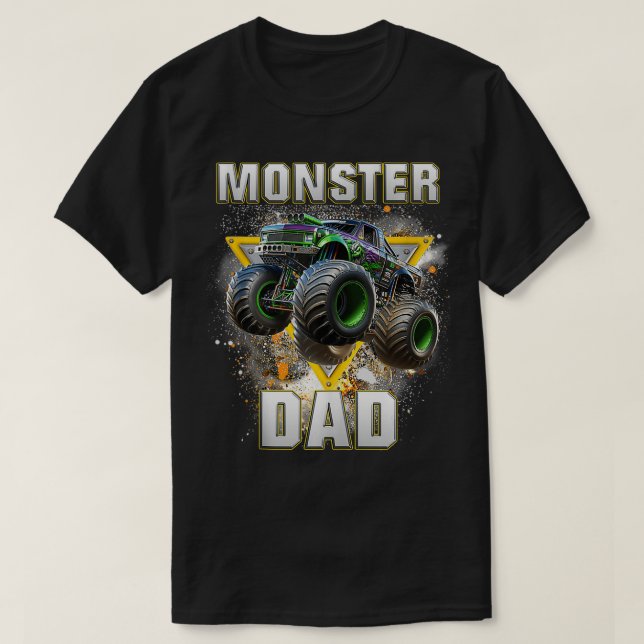 Monster Lastbil Pappa T Shirt (Design framsida)