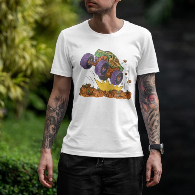 Monster Lastbil Pumpkin Fält T Shirt (Skapare uppladdad)