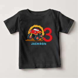 Monster Lastbil Rally Födelsedagsfest Outfit Baby  T Shirt