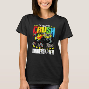 Monster Lastbil Redo att krossa Kindergarten tillb T Shirt