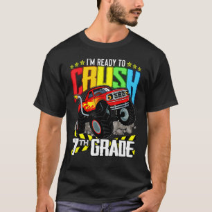 Monster Lastbil Redo att krossa sjunde Klass tillb T Shirt