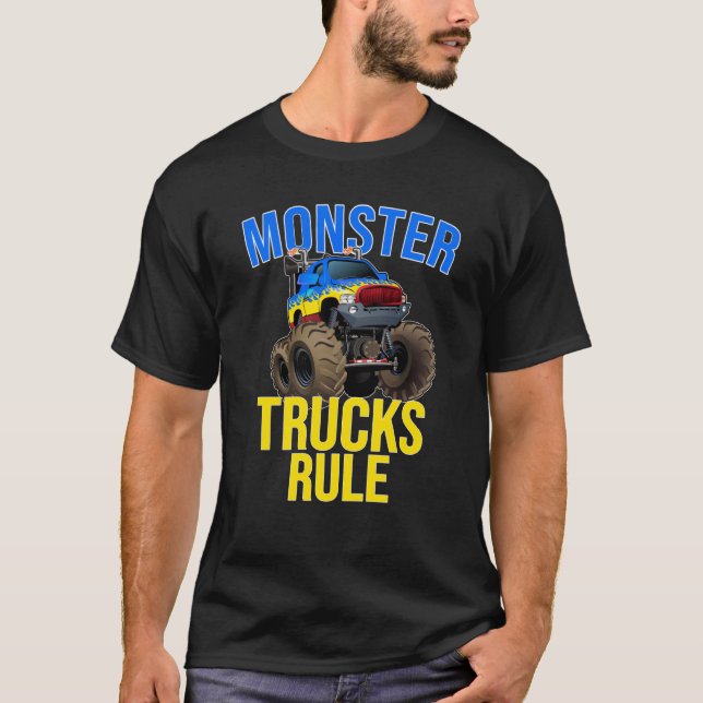 Monster Lastbil Regelmonster För manar kvinnor bar T Shirt (Framsida)