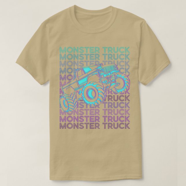 Monster Lastbil Retro T Shirt (Design framsida)