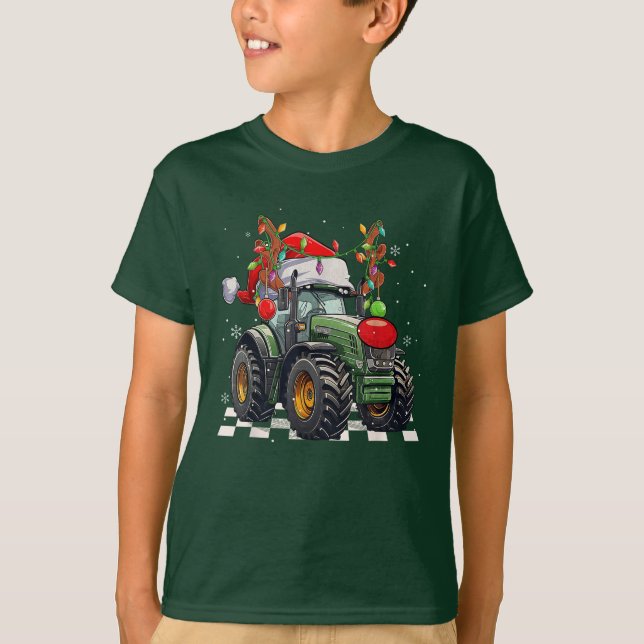 Monster Lastbil Santa Hat God jul Julafton Squad T Shirt (Framsida)