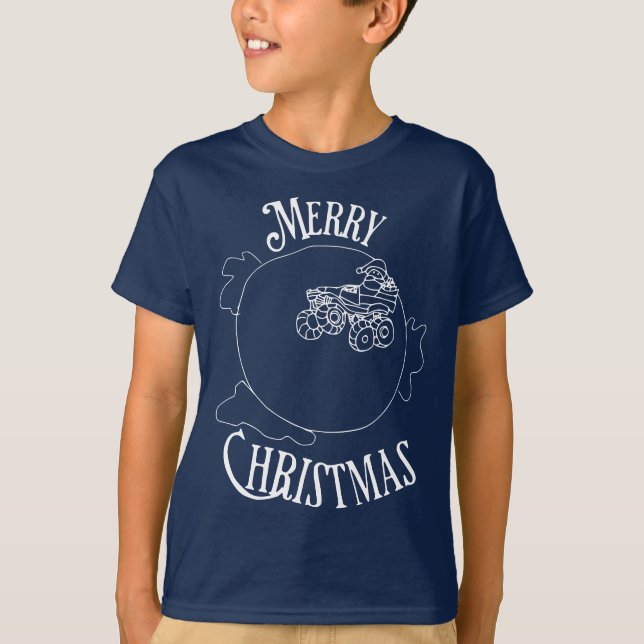 Monster Lastbil Santa T Shirt (Framsida)