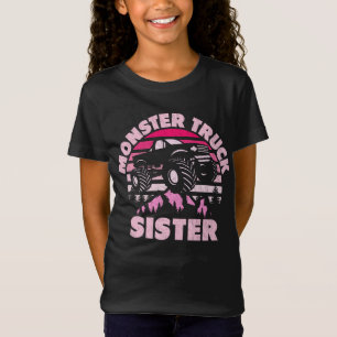 Monster Lastbil Sister Matching Family Monster Las T Shirt