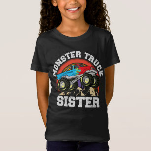 Monster Lastbil Sister Matching Family Monster Las T Shirt