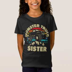 Monster Lastbil Sister Matching Family Monster Las T Shirt
