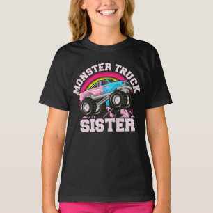 Monster Lastbil Sister Matching Family Monster Las T Shirt