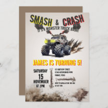 Monster Lastbil SMASH & CRASH Bash Födelsedagsfest