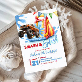 Monster Lastbil Smash och Stänk Bassäng Party, föd Inbjudningar
