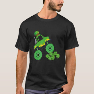 Monster Lastbil St Patrick Day Kids Boys Småbarn 2 T Shirt