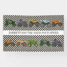 Monster Lastbil Sylt Rally Birthday Vinyl Banner