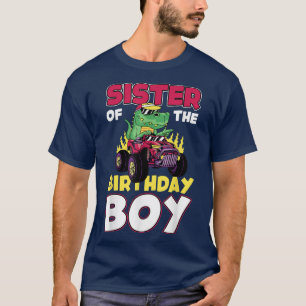 Monster Lastbil syster av födelsedagstjocken Dinos T Shirt
