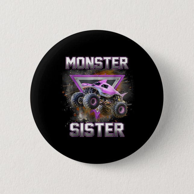 Monster Lastbil syster Monster Lastbil är min Sylt Knapp (Framsida)