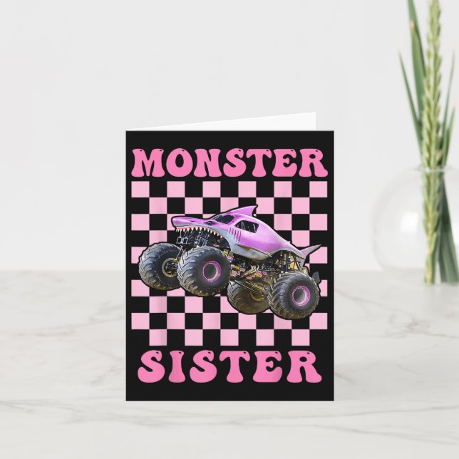Monster Lastbil syster Monster Lastbil är min Sylt Kort (Framsida)
