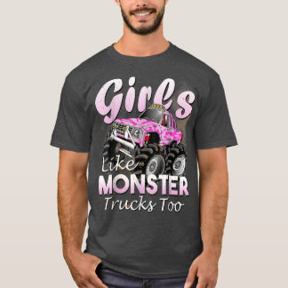Monster Lastbil T Shirt Girls som monster för föde