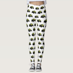 Monster lastbil tecknad illustration leggings