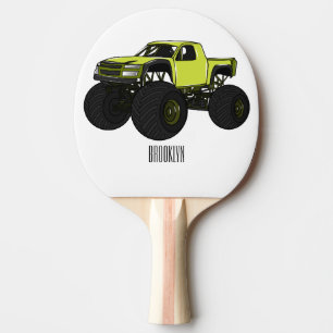Monster lastbil tecknad illustration pingisracket