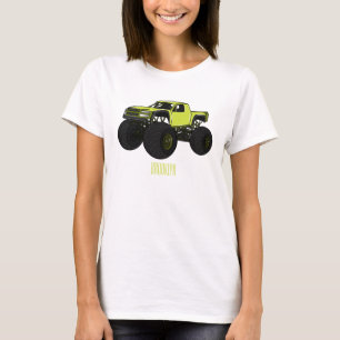 Monster lastbil tecknad illustration t shirt