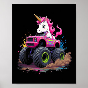 Monster Lastbil Unicorn Födelsedagsfest Monster La Poster
