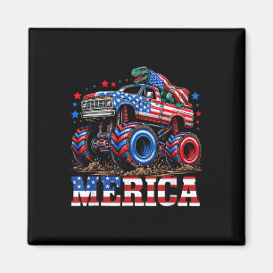 Monster Lastbil USA flagga Patriotic Småbarn Boys Magnet