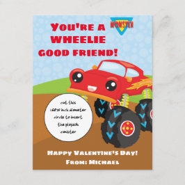 Monster Lastbil Valentines Play Doh-presentkort Tilläggskort