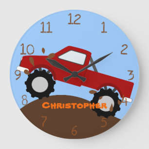 Monster Lastbil Wall Clock Stor Klocka