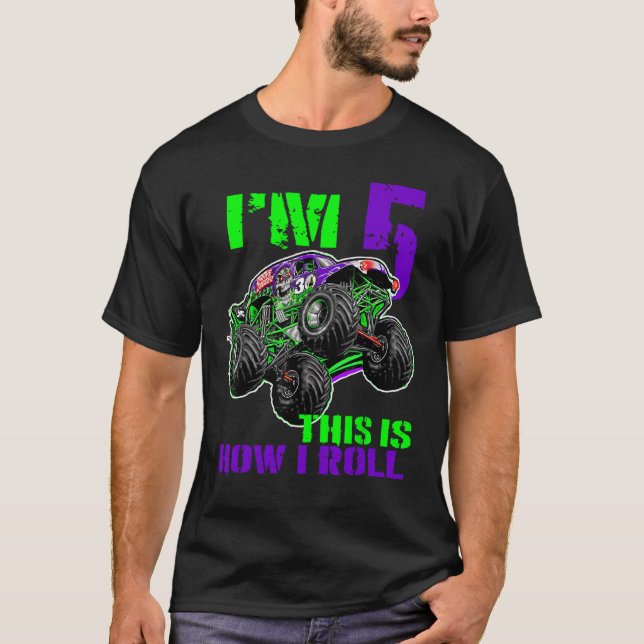 Monster Lastbilar är min Sylt 2013, 5:e födelsedag T Shirt (Framsida)
