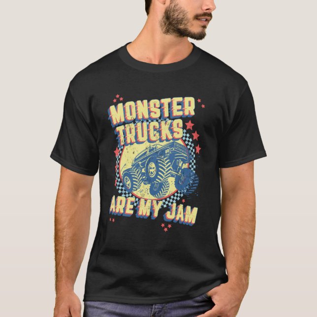 Monster Lastbilar är min Sylt Retro-kontrollerade  T Shirt (Framsida)