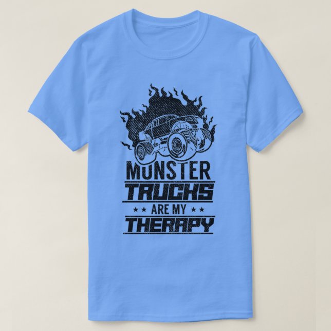 Monster Lastbilar är min terapi 2 T Shirt (Design framsida)