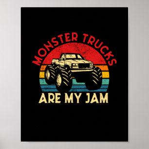 Monster Lastbilar är min Vintage Retro Monster Tr Poster