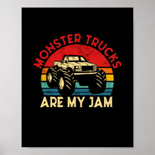 Monster Lastbilar är min Vintage Retro Monster Tr Poster