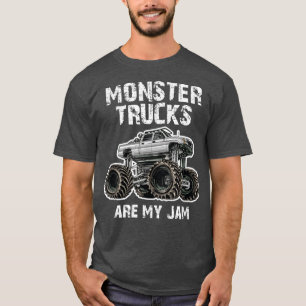 MONSTER LASTBILAR ÄR MY SYLT; Stora lyft Grått Las T Shirt