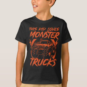 Monster Lastbilar Fläkt Girls Boys Monster Lastbil T Shirt