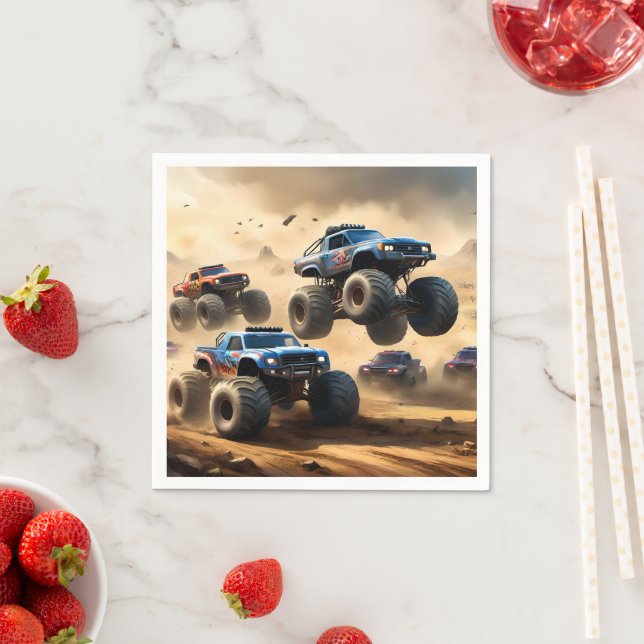 Monster Lastbilar Mayhem Pappersservett (Insitu)