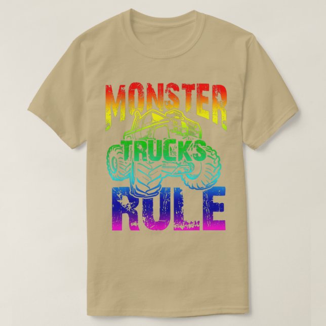 Monster Lastbilar Regelöverst för regnbåge 2 T Shirt (Design framsida)